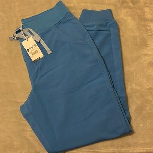 Figs women’s Capri Blue Zamora High Waisted Jogger Scrub Pants